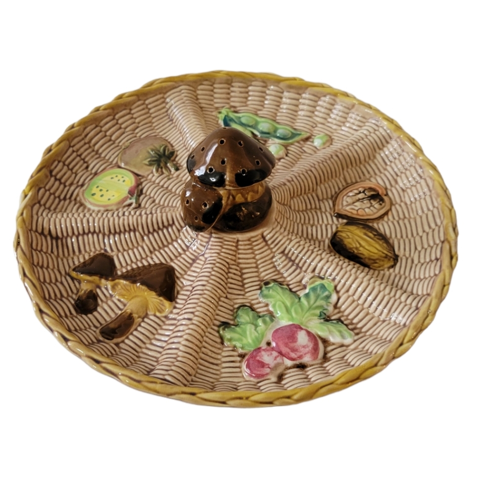 Tilso Japan Mushroom Divided Dish Vintage
